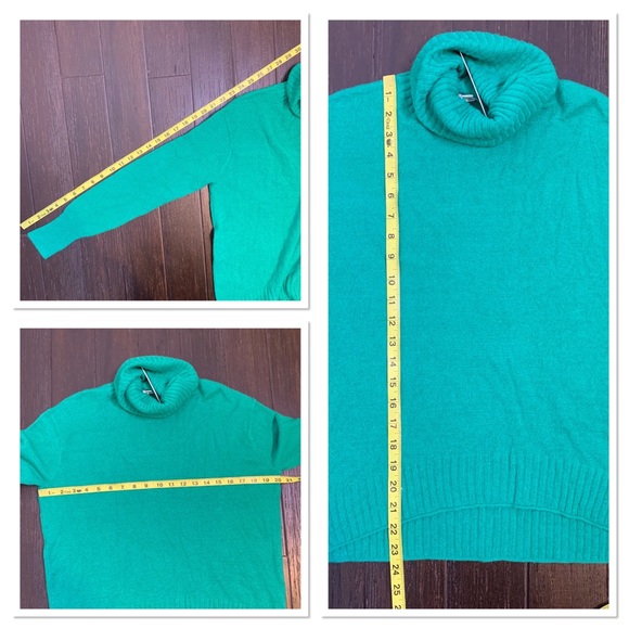 NWT Abound Green Turtleneck Long Dolman Sleeve Knit Sweater XS - Picture 11 of 11